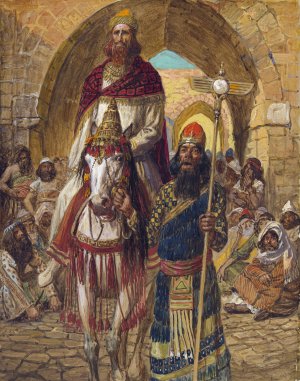 Mordecai's Triumph by James Tissot Oil Painting