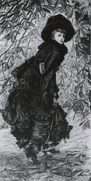 Octobre Oil painting by James Tissot