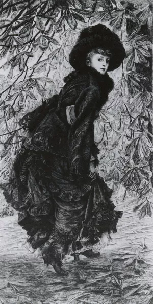 Octobre painting by James Tissot