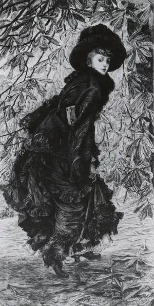 Octobre Oil painting by James Tissot