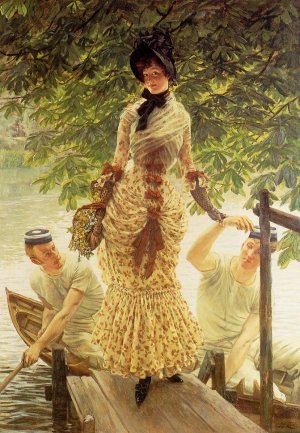 On the Thames also known as Return from Henley Oil painting by James Tissot