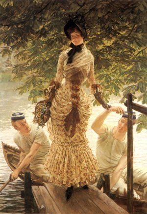 On the Thames by James Tissot Oil Painting