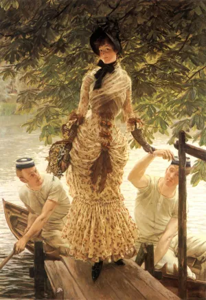 On the Thames by James Tissot Oil Painting