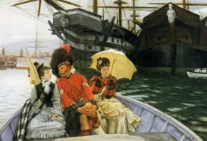 Portsmouth Dockyard or How Happy I Could be with Either Oil painting by James Tissot