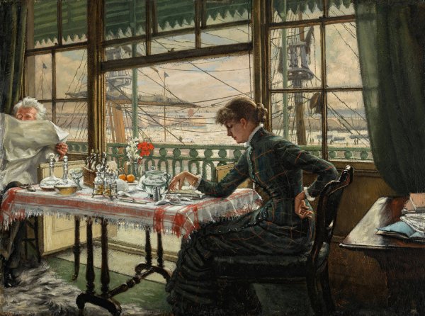 Main Product Photo of Room Overlooking the Harbour Painting by James Tissot