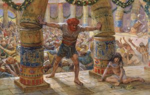 Samson Puts Down the Pillars by James Tissot Oil Painting