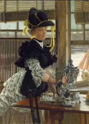 Tea Oil painting by James Tissot