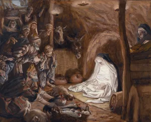 The Adoration of the Shepherds Oil painting by James Tissot