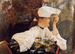 The Fan Oil painting by James Tissot