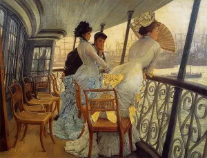 The Gallery of the H.M.S. Calcutta by James Tissot - Oil Painting Reproduction