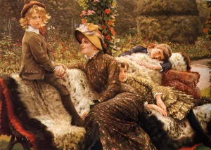 The Garden Bench by James Tissot Oil Painting