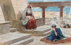 The High Priest and Hannah by James Tissot Oil Painting