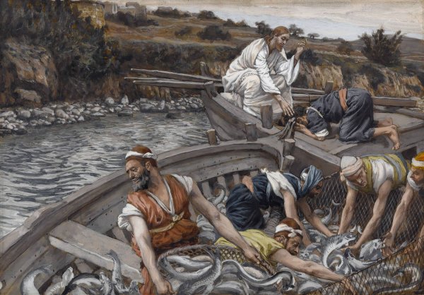 Main Product Photo of The Miraculous Draught of Fishes  Painting by James Tissot