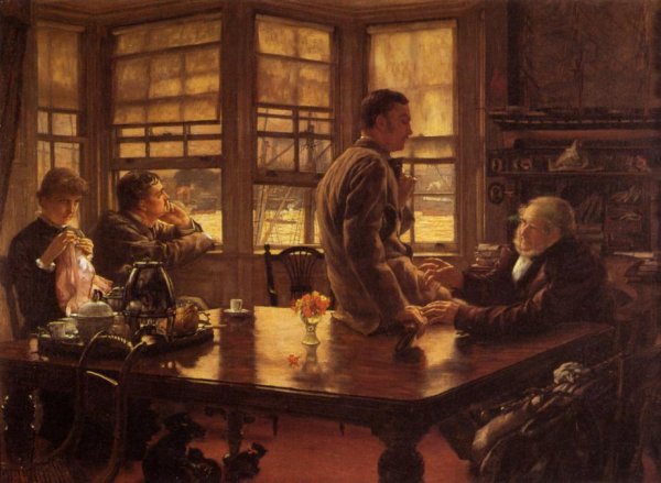 The Prodigal Son in Modern Life: the Departure by James Tissot - Hand-Painted Oil Painting Reproduction