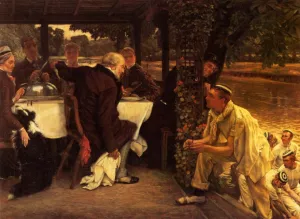 The Prodigal Son in Modern Life: the Fatted Calf Oil painting by James Tissot