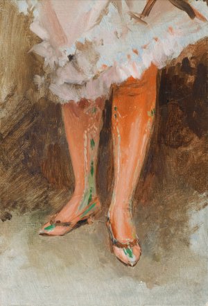 The Red Stockings by James Tissot Oil Painting