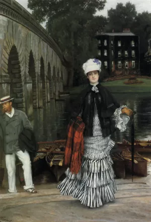 The Return from the Boating Trip by James Tissot - Oil Painting Reproduction