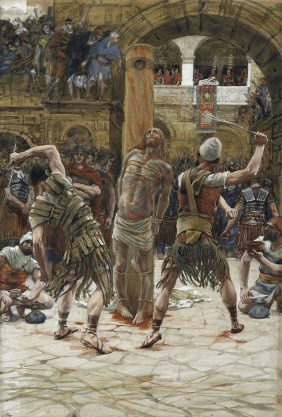 Main Product Photo of The Scourging on the Front  Painting by James Tissot