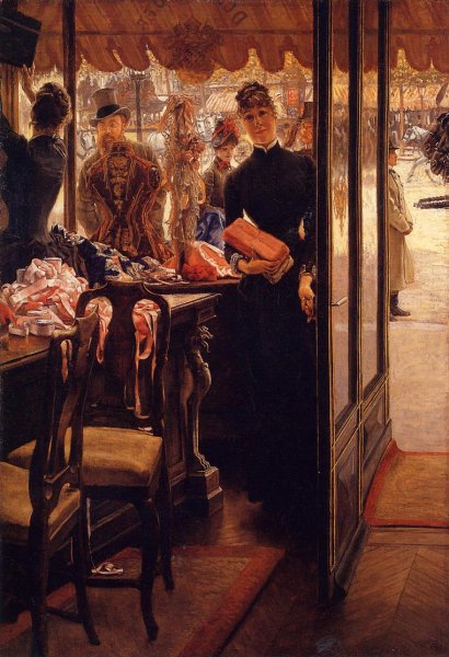 The Shop Girl by James Tissot - Hand-Painted Oil Painting Reproduction