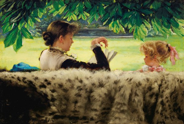 Main Product Photo of The Tale  Painting by James Tissot