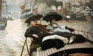 The Thames by James Tissot - Oil Painting Reproduction