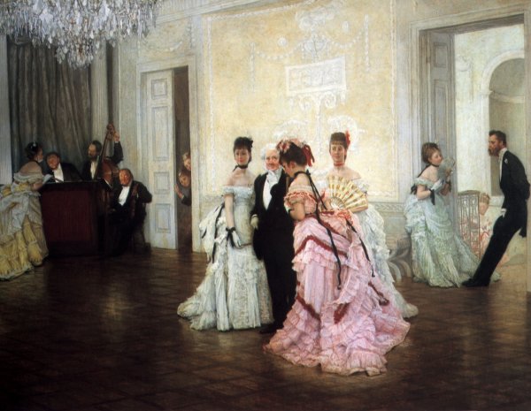 Too Early by James Tissot - Hand-Painted Oil Painting Reproduction