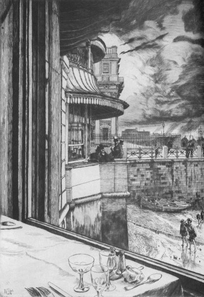 Main Product Photo of Trafalgar Tavern, Greenwich Painting by James Tissot
