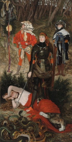 Main Product Photo of Triumph of the Will - The Challenge  Painting by James Tissot