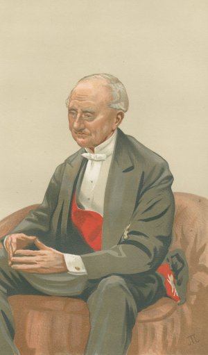 Vanity Fair; Military and Navy; 'Spanish Ironclads', Admiral Sir Hastings Reginald Yelverton, June 23, 1877 by James Tissot Oil Painting