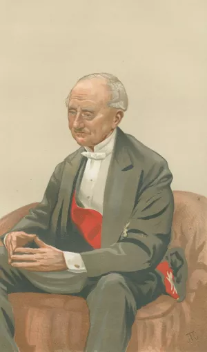 Vanity Fair; Military and Navy; 'Spanish Ironclads', Admiral Sir Hastings Reginald Yelverton, June 23, 1877 by James Tissot Oil Painting