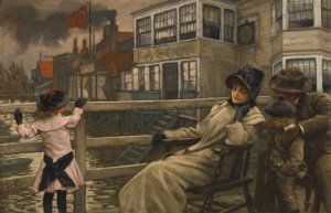 Waiting for the ferry by James Tissot Oil Painting