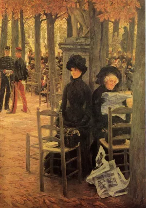 Without a Dowry also known as Sunday in the Luxembourg Gardens by James Tissot - Oil Painting Reproduction