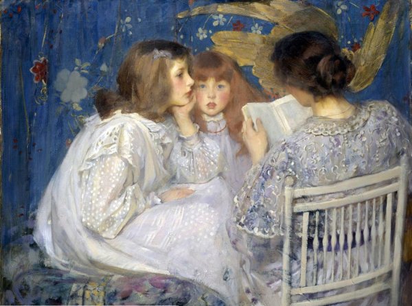 Main Product Photo of Contes de la Jungle also known as Jungle Tales Painting by James Jebusa Shannon