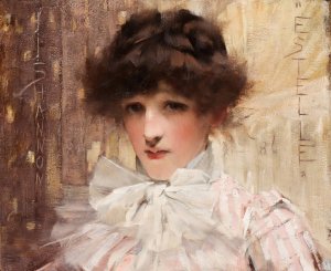 Estelle by James Jebusa Shannon Oil Painting