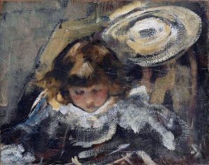 In repose by James Jebusa Shannon Oil Painting