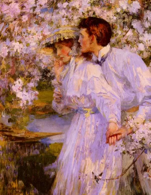 In The Springtime by James Jebusa Shannon - Oil Painting Reproduction