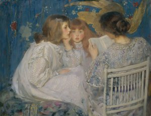Jungle Tales by James Jebusa Shannon Oil Painting
