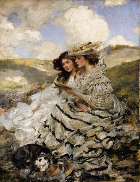 On the Dunes  by James Jebusa Shannon - Hand-Painted Oil Painting Reproduction