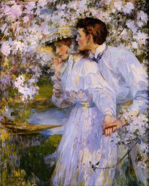 Springtime by James Jebusa Shannon Oil Painting