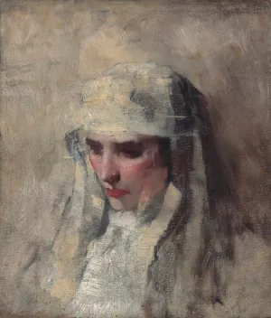 Study for 'Madonna and Child' by James Jebusa Shannon Oil Painting