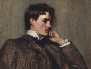 The artist's brother, Tom by James Jebusa Shannon Oil Painting