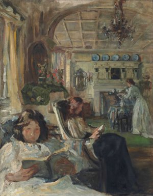 The Drawing Room by James Jebusa Shannon Oil Painting