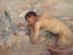 The Merman and the Maid by James Jebusa Shannon Oil Painting