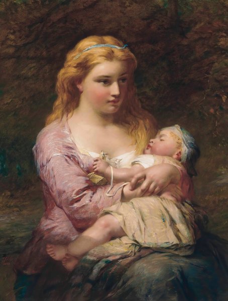 Sweet dreams  by James John Hill - Hand-Painted Oil Painting Reproduction