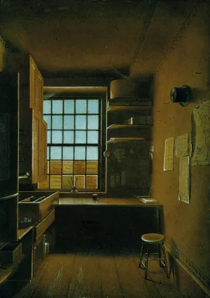 Interior of a Lottery by James Kidder Oil Painting