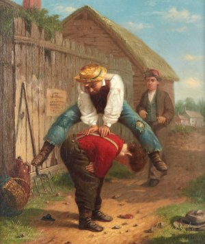 Leap Frog by James L. Dick Oil Painting