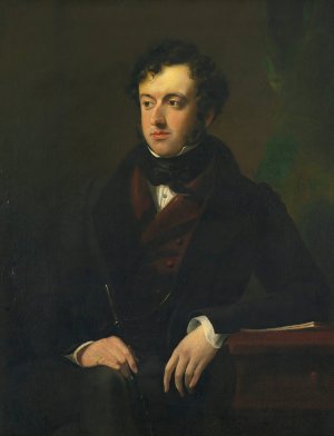 Portrait Of The Honorable John Charles Dundas by James Lonsdale Oil Painting