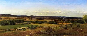 New Hamshire Landscape by James Mcdougal Hart - Oil Painting Reproduction