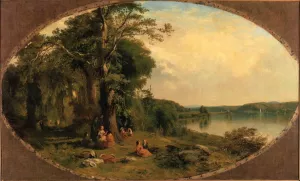 Picnic on the Hudson by James Mcdougal Hart Oil Painting