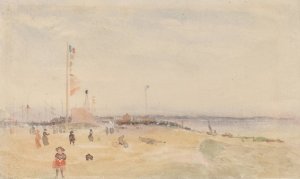 Pourville-sur-Mer by James Mcneill Whistler (Follower) Oil Painting